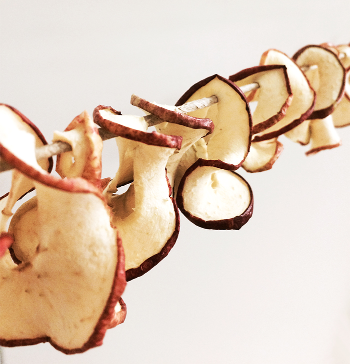 Äppelchips lufttorkade äpplen